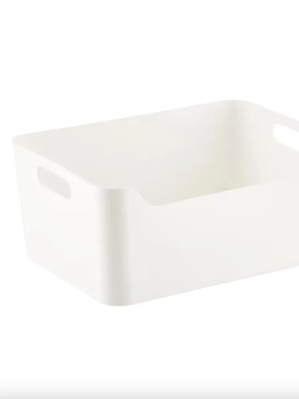 Set of 2 Medium Plastic Storage Bin w/ Handles - Container Store